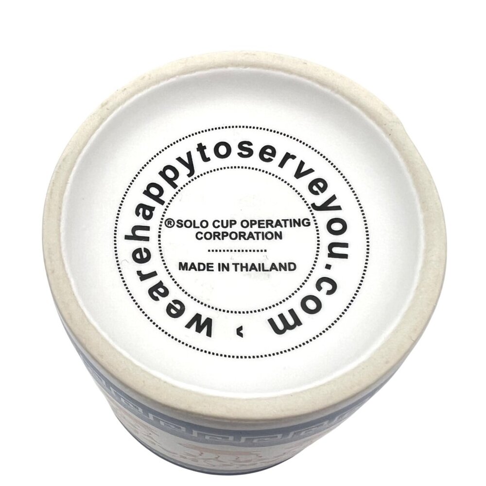 "We Are Happy To Serve You" Ceramic Coffee Cups (Set of 4) New York Greek Design - Picture 5 of 7